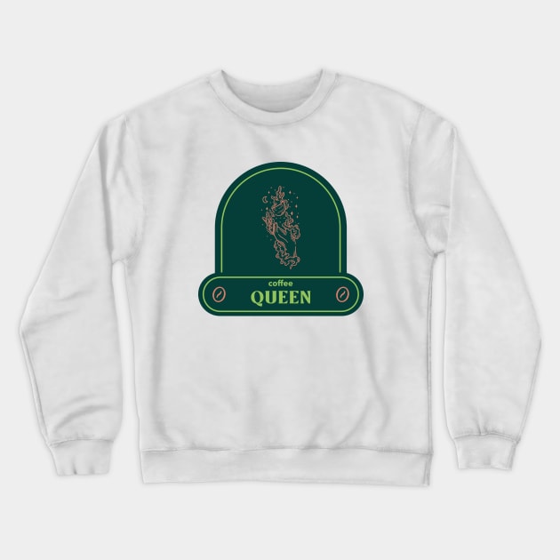 coffee queen retro vintage Crewneck Sweatshirt by tedd